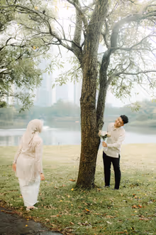 Sesi foto prewedding pasangan